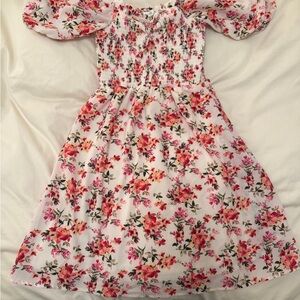 Altar’d State Pink and White Floral Dress